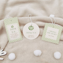 Load image into Gallery viewer, 2019 green pumpkin favor tag template