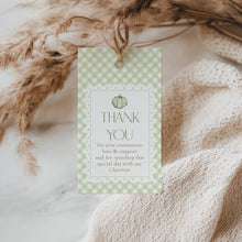 Load image into Gallery viewer, 2019 green pumpkin favor tag template