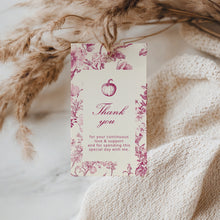 Load image into Gallery viewer, 2019 Burgundy pumpkin favor tag template