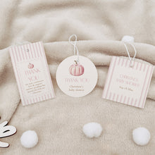 Load image into Gallery viewer, 2019 pink pumpkin favor tag template