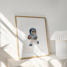 Load image into Gallery viewer, Sports teddy bear art print ( Choose your print ) 07-340