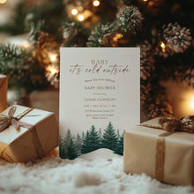 Load image into Gallery viewer, 2033 Baby It's Cold Outside Winter Wonderland Baby Shower Invite, Editable Digital Download Template