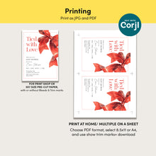 Load image into Gallery viewer, 2024 Red Bow Baby Shower Invitation, Tied with Love Baby Shower Invite, Christmas Holiday Baby Shower invitation template