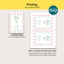 Load image into Gallery viewer, 0311 pink let's par tee invitation template