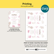 Load image into Gallery viewer, Little Cowgirl Baby Shower Invitation, Pink Western Rodeo Evite Template 2043