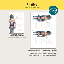 Load image into Gallery viewer, 0319 Nutcracker 1st Birthday Invitation, Christmas Ballet Holiday Winter Party Invite