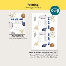 Load image into Gallery viewer, Basketball Game On 10th Birthday Invitation, Sports Birthday Invite Template, Editable Corjl 0333