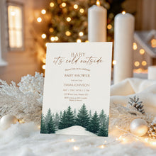 Load image into Gallery viewer, 2033 Baby It's Cold Outside Winter Wonderland Baby Shower Invite, Editable Digital Download Template