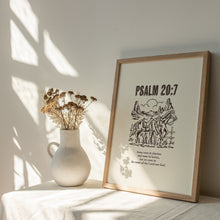 Load image into Gallery viewer, Western Psalm 20:7 art print