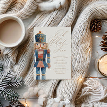 Load image into Gallery viewer, 0319 Nutcracker 1st Birthday Invitation, Christmas Ballet Holiday Winter Party Invite