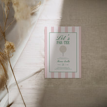 Load image into Gallery viewer, 0311 pink let's par tee invitation template