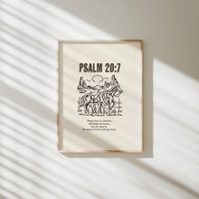 Load image into Gallery viewer, Western Psalm 20:7 art print