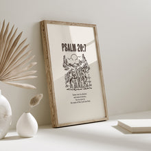 Load image into Gallery viewer, Western Psalm 20:7 art print