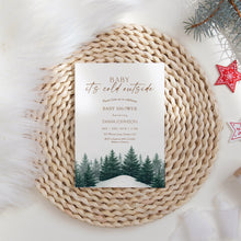 Load image into Gallery viewer, 2033 Baby It's Cold Outside Winter Wonderland Baby Shower Invite, Editable Digital Download Template