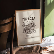 Load image into Gallery viewer, Western Psalm 20:7 art print