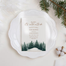 Load image into Gallery viewer, 2033 Baby It's Cold Outside Winter Wonderland Baby Shower Invite, Editable Digital Download Template