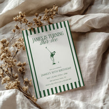 Load image into Gallery viewer, 0329 Golf 30th Birthday Invitation Template, Vintage Style (Editable Download)