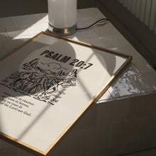 Load image into Gallery viewer, Western Psalm 20:7 art print