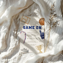Load image into Gallery viewer, Basketball Game On 10th Birthday Invitation, Sports Birthday Invite Template, Editable Corjl 0333