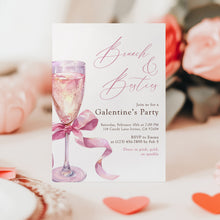 Load image into Gallery viewer, 0801 Pink Coquette Valentine's Party Brunch Party Invite, Galentine's Ladies Gathering, Digital Download