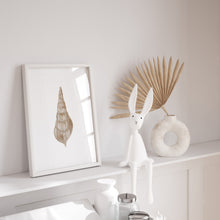 Load image into Gallery viewer, Coastal beige sea shell 3 art print 07-119