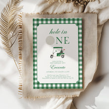 Load image into Gallery viewer, 0311 green hole in one invitation template
