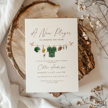 Load image into Gallery viewer, 2032 A new player is on the way Baby Shower Football Invite, Editable Sports Template, Digital download