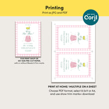 Load image into Gallery viewer, 0329 Golf 3rd Birthday Invitation Template, It’s a Par-Three Pink Party Invite, Editable Digital Download