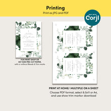 Load image into Gallery viewer, 0501 greenery baptism invitation template