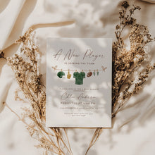 Load image into Gallery viewer, 2032 A new player is on the way Baby Shower Football Invite, Editable Sports Template, Digital download