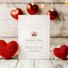 Load image into Gallery viewer, 0801 Pink Coqutte Valentine's Party Gift Exchange Party Invite, Galentine's Ladies Night, Digital Download