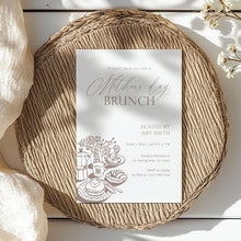 Load image into Gallery viewer, Mother’s Day Brunch Invitation Classic Elegant Line Art Editable Template 0806