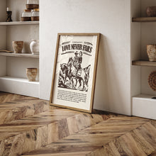 Load image into Gallery viewer, Western Love never fails art print