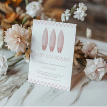 Load image into Gallery viewer, Pink baby on board baby shower party mini set 2013