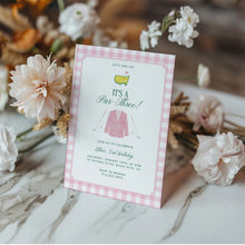 Load image into Gallery viewer, 0329 Golf 3rd Birthday Invitation Template, It’s a Par-Three Pink Party Invite, Editable Digital Download