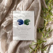 Load image into Gallery viewer, 0325 Touchdown Football Joint Birthday Invite, Brothers Sports Party, Editable Template, Digital Download