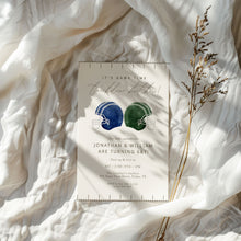 Load image into Gallery viewer, 0325 Touchdown Football Joint Birthday Invite, Brothers Sports Party, Editable Template, Digital Download