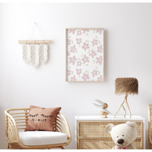 Load image into Gallery viewer, Watercolor whimsical pink daisy art print 07-276