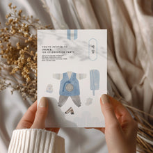 Load image into Gallery viewer, 0305 Blue Korean 100 days celebration invitation