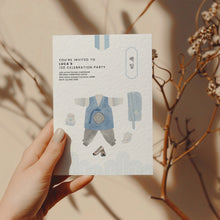 Load image into Gallery viewer, 0305 Blue Korean 100 days celebration invitation
