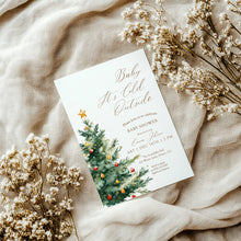 Load image into Gallery viewer, 2024 Winter Christmas tree baby it's cold outside invitation template