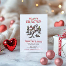 Load image into Gallery viewer, 0801 Western Cowgirl Howdy Galentine Invite, Valentines Day Girls Night Out, digital download, editable template
