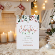 Load image into Gallery viewer, 2033 Christmas Dinner Winter Holiday Party Invite, Digital Download, Friendsmas Invitation Editable Template