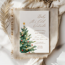 Load image into Gallery viewer, 2024 Winter Christmas tree baby it's cold outside invitation template