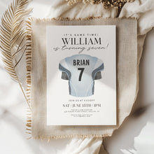 Load image into Gallery viewer, 0325 Football Game Time Jersey Birthday Invitation, Editable Template, Digital Download