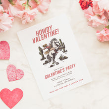 Load image into Gallery viewer, 0801 Western Cowgirl Howdy Galentine Invite, Valentines Day Girls Night Out, digital download, editable template
