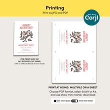 Load image into Gallery viewer, 0801 Western Cowgirl Howdy Galentine Invite, Valentines Day Girls Night Out, digital download, editable template