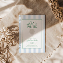 Load image into Gallery viewer, 0311 blue let's par tee invitation template