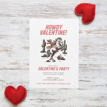 Load image into Gallery viewer, 0801 Western Cowgirl Howdy Galentine Invite, Valentines Day Girls Night Out, digital download, editable template