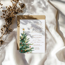 Load image into Gallery viewer, 2024 Winter Christmas tree baby it's cold outside invitation template
